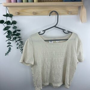 GAP Beige Short Sleeve Top